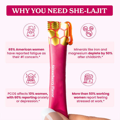 She-Lajit Honey Sticks - Female Multi-Mineral For Hormonal Balance & Energy