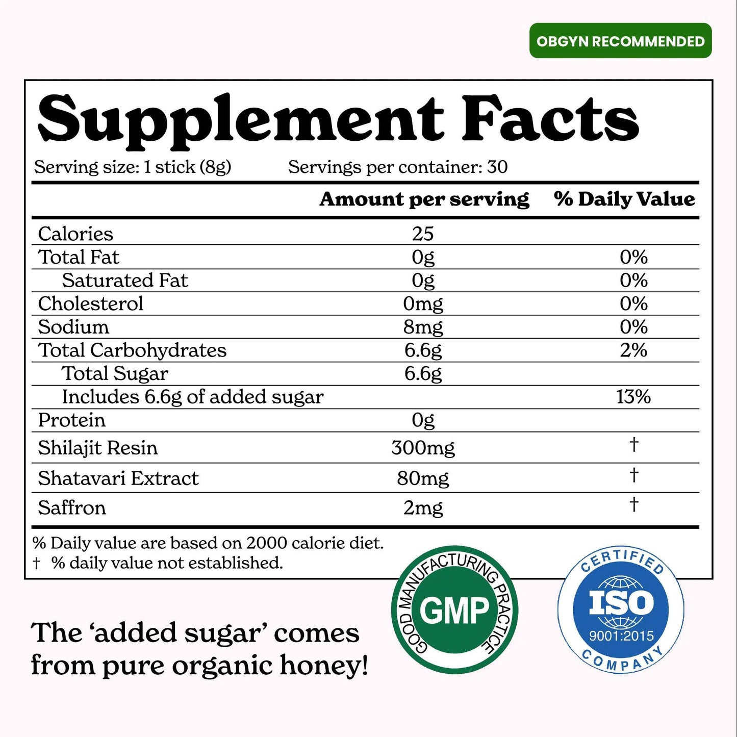 She-Lajit Honey Sticks - Female Multi-Mineral For Hormonal Balance & Energy