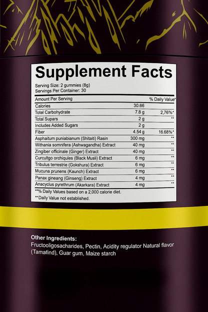 Shilajit Gummies – Male Natural Energy & Vitality Booster